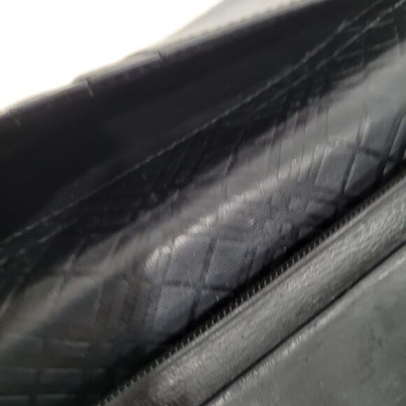 Burberry Black Label Wallet Black Bifold Card Bill Holder Leather Logo Slim Larg - Picture 4 of 12